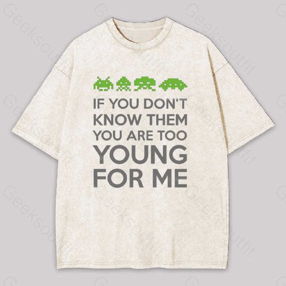 If You Don?��t Know Them Washed T-Shirt Apricot / S