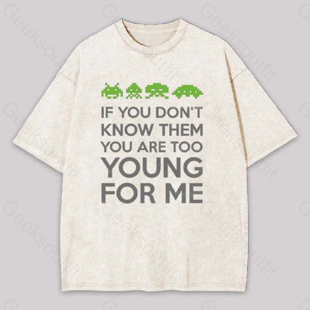 If You Don?��t Know Them Washed T-Shirt Apricot / S