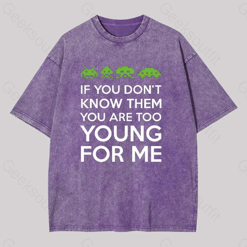 If You Don?��t Know Them Washed T-Shirt Purple / S