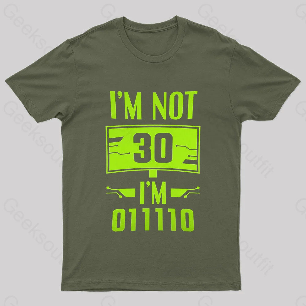 I’m 011110 Geek T-Shirt Army Green / S