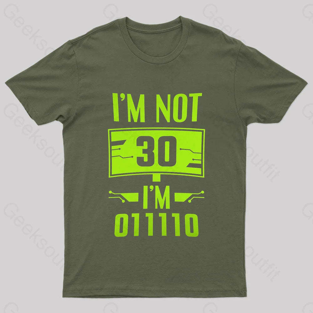 I’m 011110 Geek T-Shirt Army Green / S