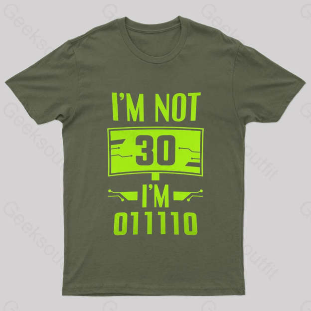 I’m 011110 Geek T-Shirt Army Green / S