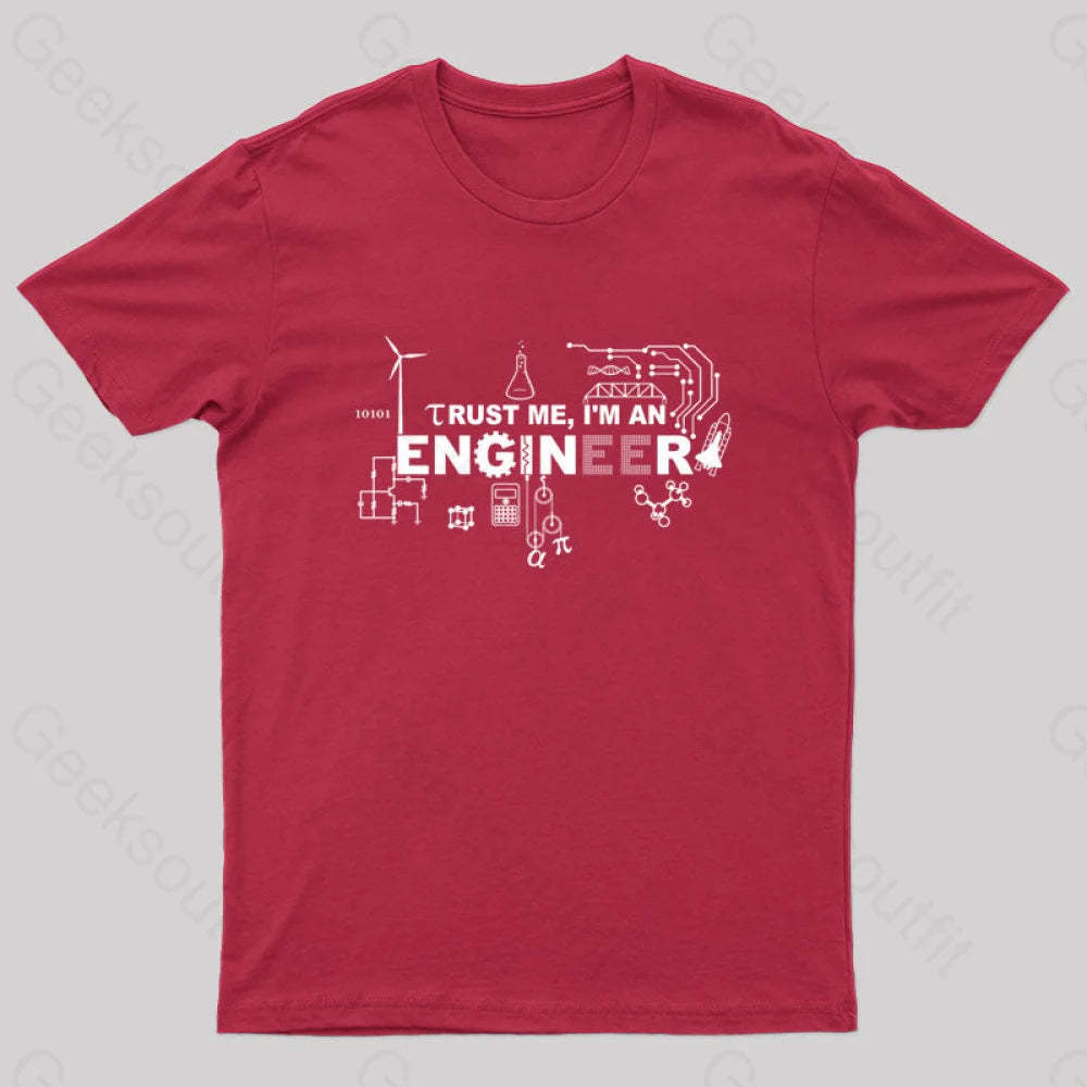 Im An Engineer T-Shirt Red / S