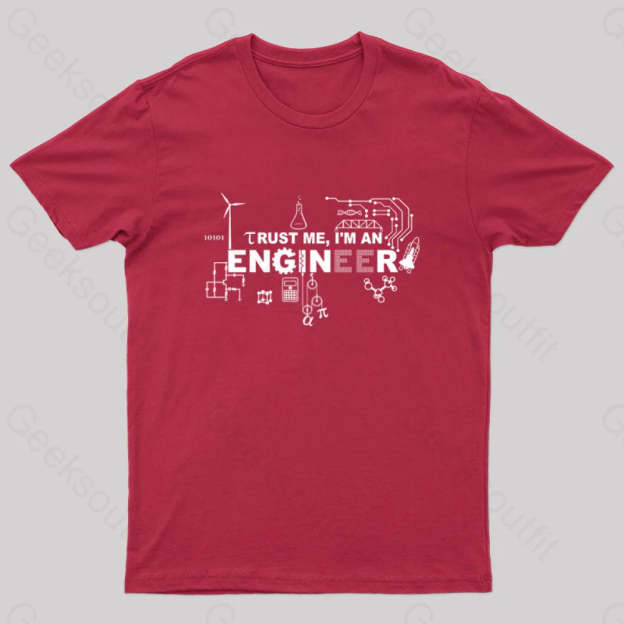 Im An Engineer T-Shirt Red / S