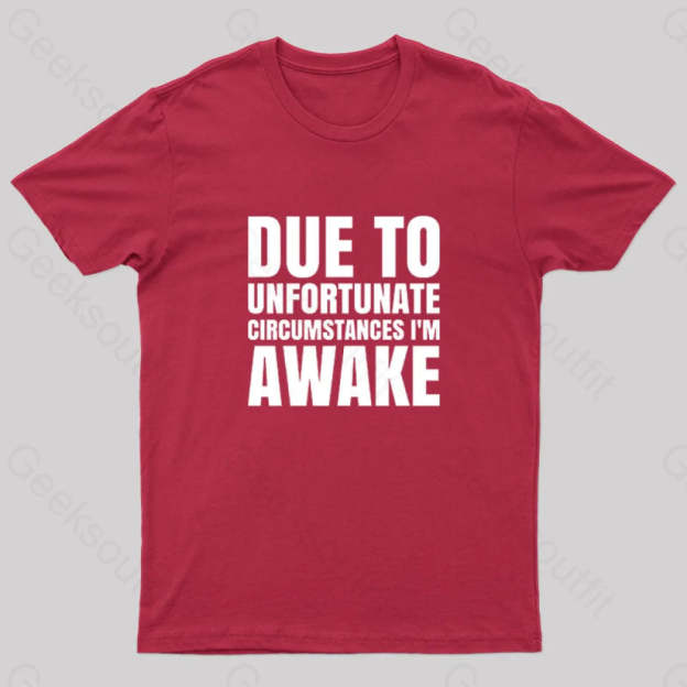 I’m Awake Nerd T-Shirt Red / S