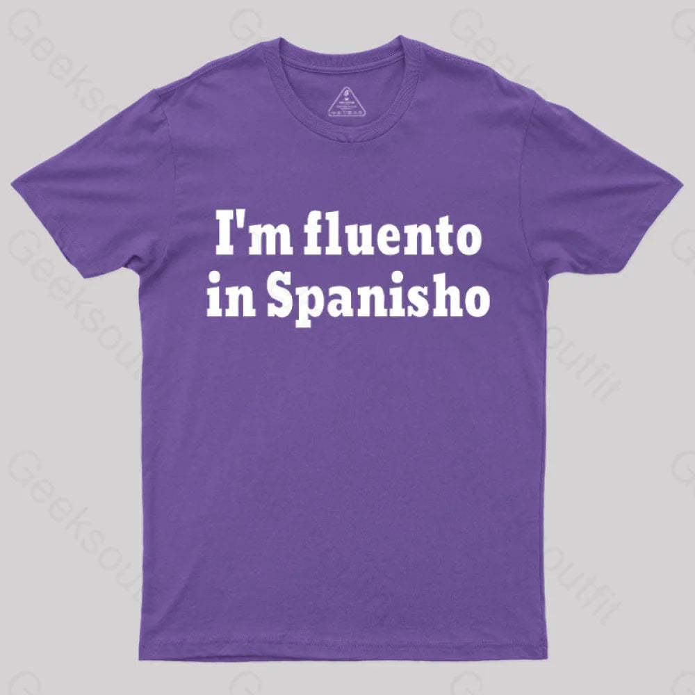 I¡¯m Fluento In Spanisho Nerd T-Shirt Purple / S