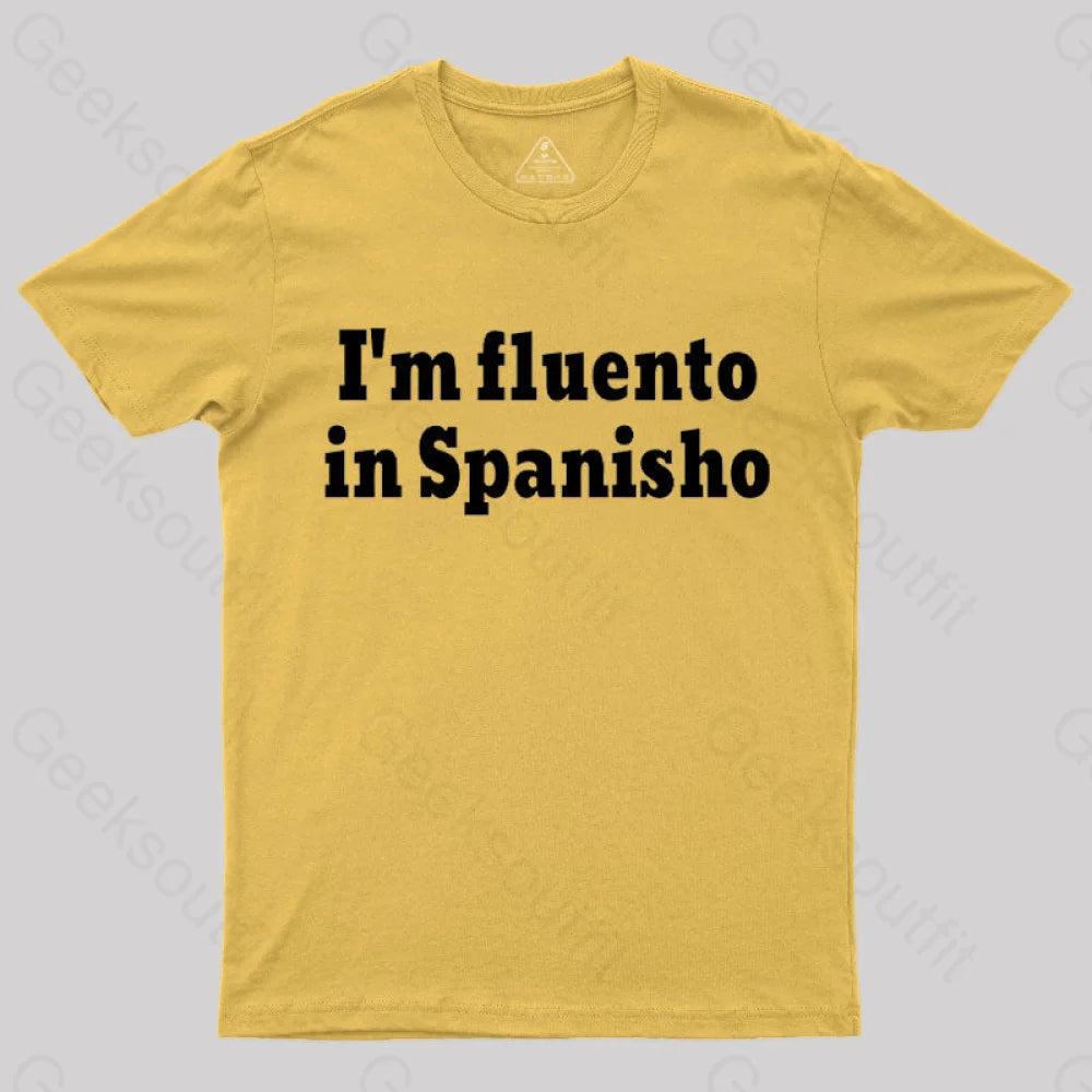 I¡¯m Fluento In Spanisho Nerd T-Shirt Yellow / S