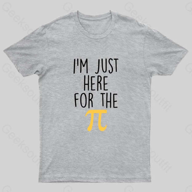I’m Here For The Pi Geek T-Shirt Grey / S