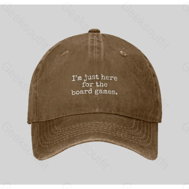 I¡¯m Just Here For The Board Games Washed Vintage Baseball Cap Natural