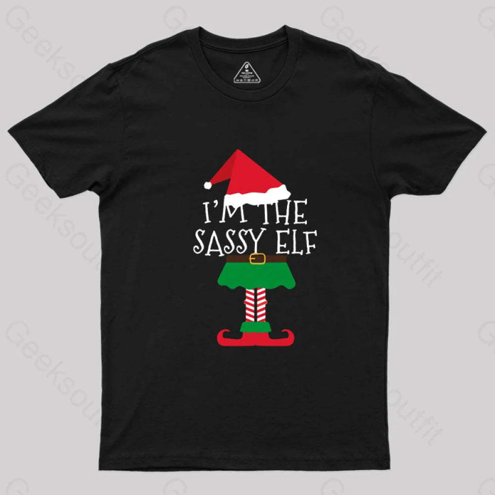 I’m The Sassy Elf T-Shirt Black / S