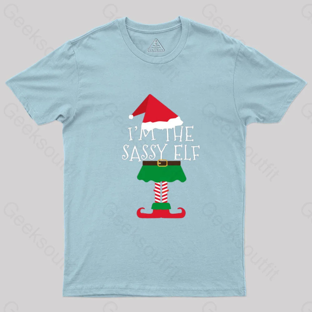 I’m The Sassy Elf T-Shirt Light Blue / S