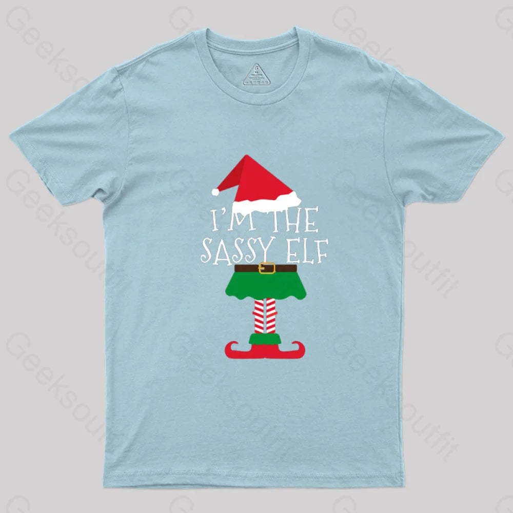 I’m The Sassy Elf T-Shirt Light Blue / S