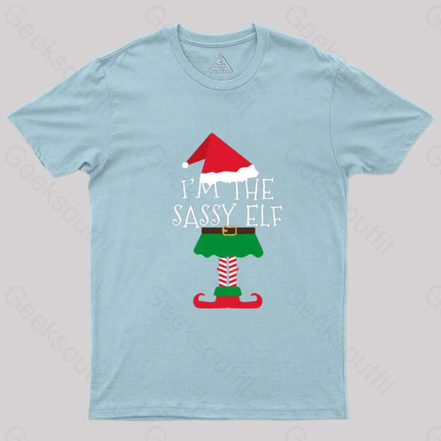 I’m The Sassy Elf T-Shirt Light Blue / S