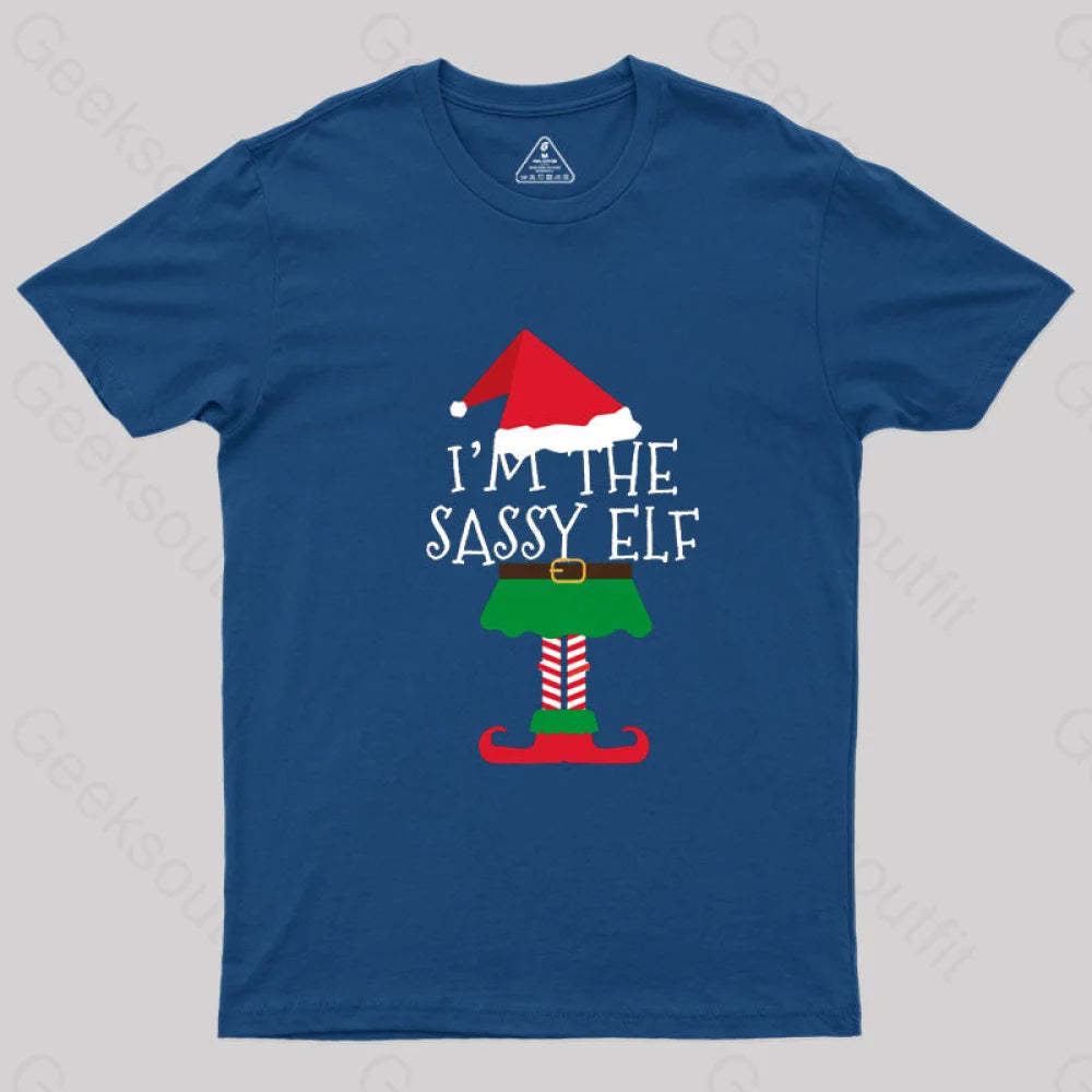 I’m The Sassy Elf T-Shirt Navy / S