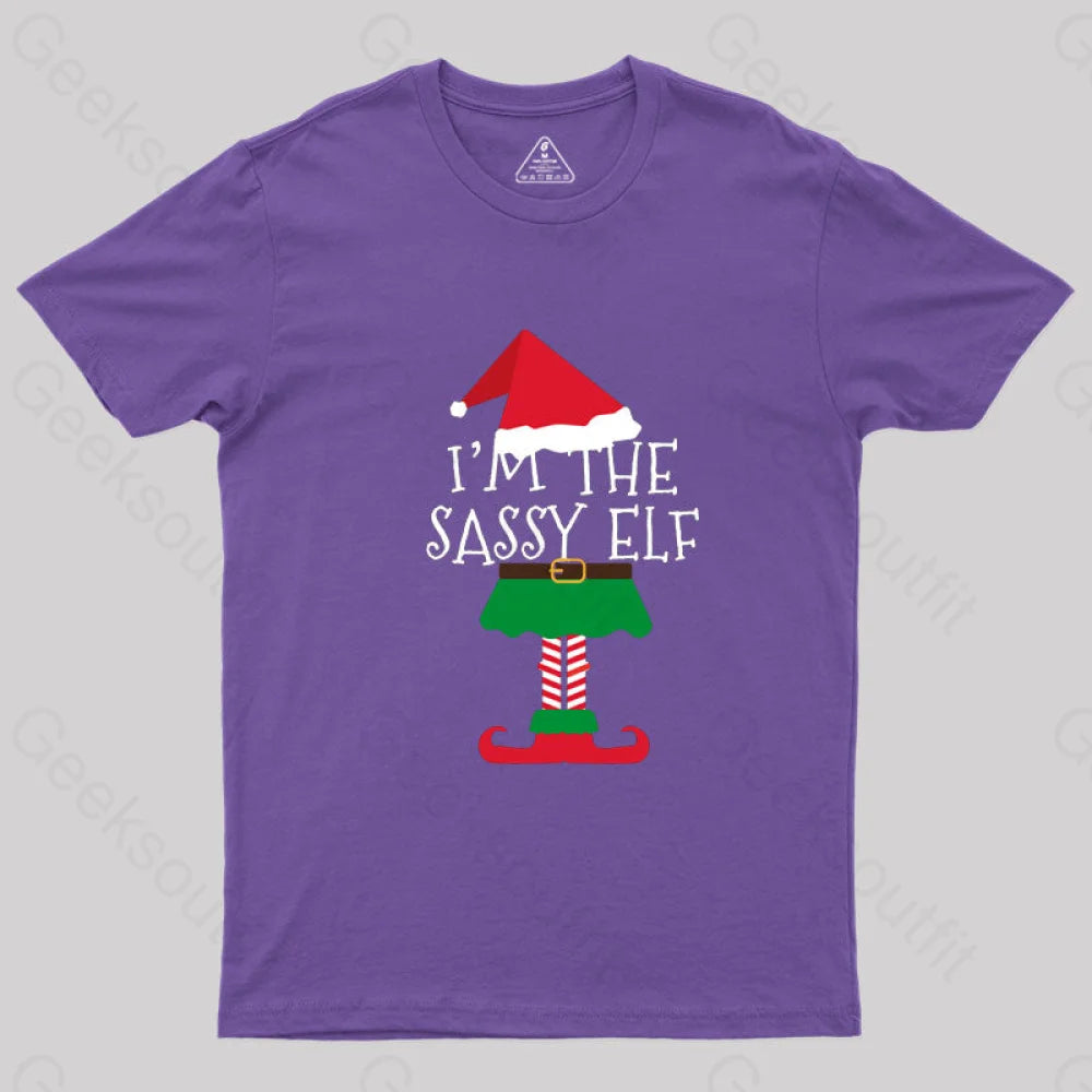 I’m The Sassy Elf T-Shirt Purple / S