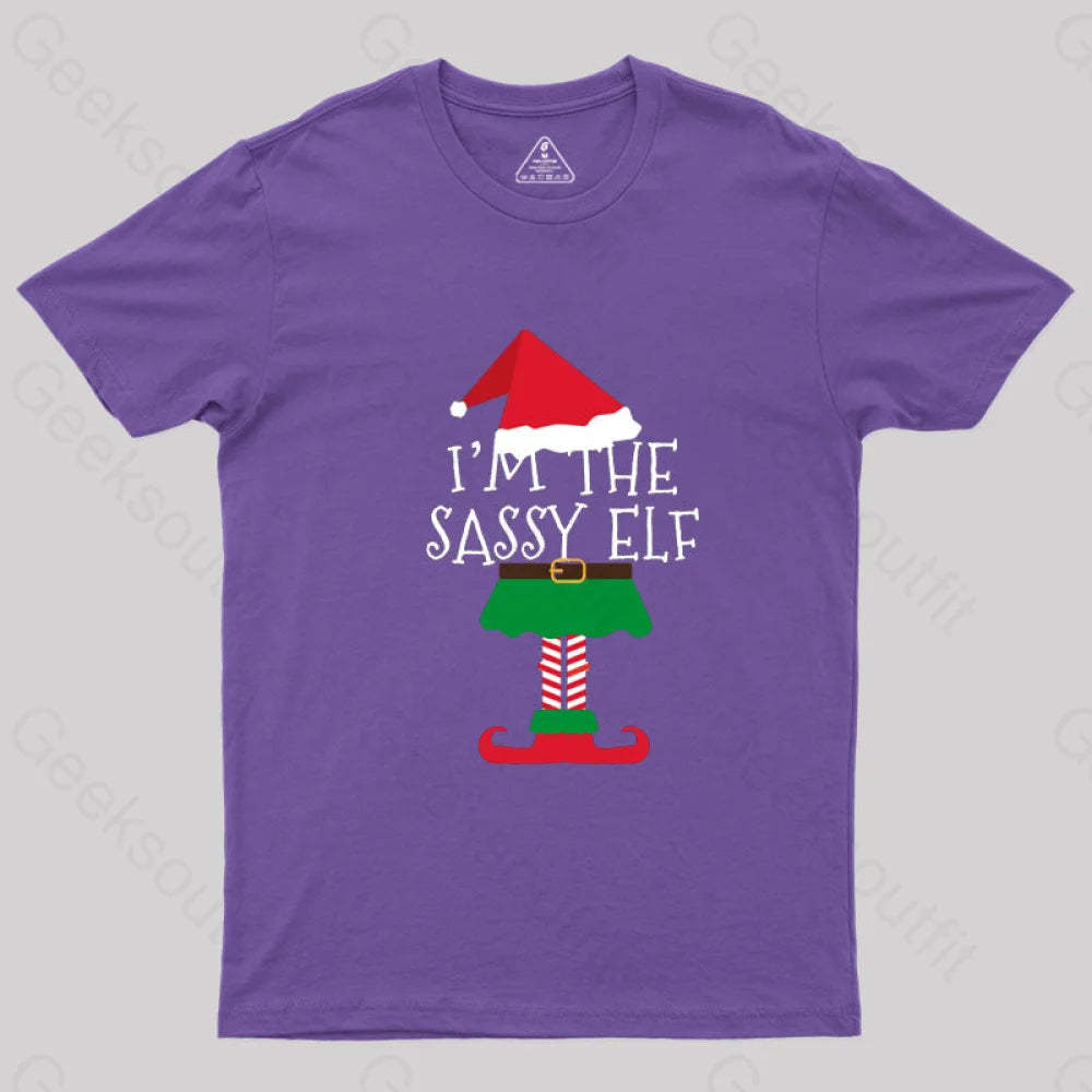 I’m The Sassy Elf T-Shirt Purple / S