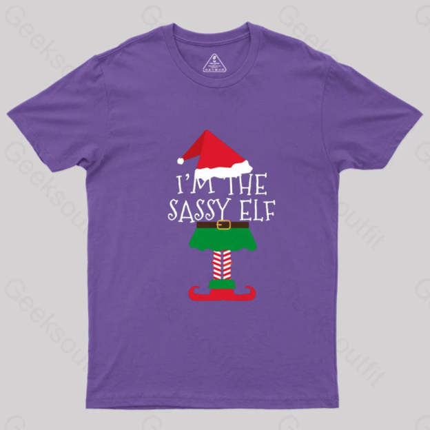 I’m The Sassy Elf T-Shirt Purple / S