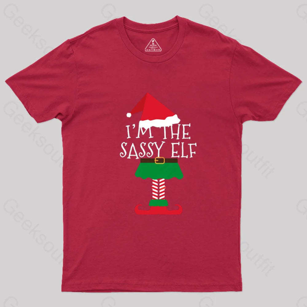 I’m The Sassy Elf T-Shirt Red / S