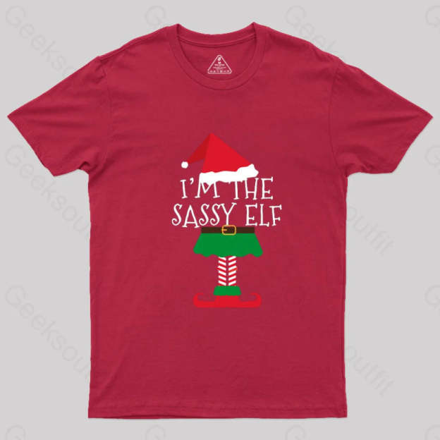 I’m The Sassy Elf T-Shirt Red / S