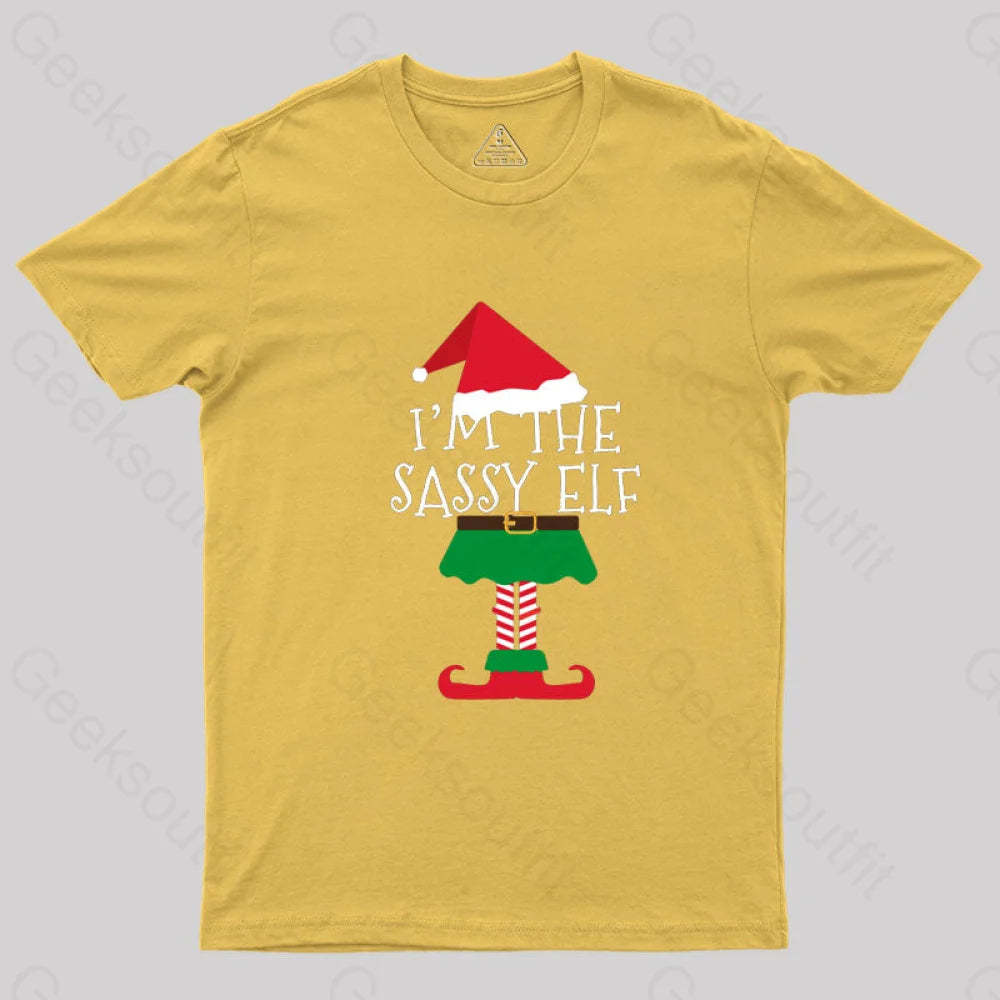 I’m The Sassy Elf T-Shirt Yellow / S