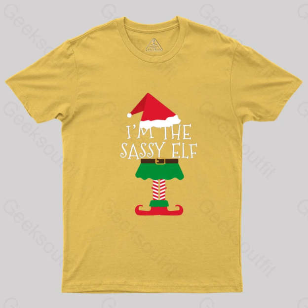 I’m The Sassy Elf T-Shirt Yellow / S