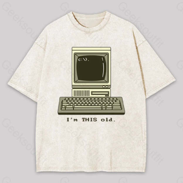 I?��m This Old Geek Washed T-Shirt Apricot / S