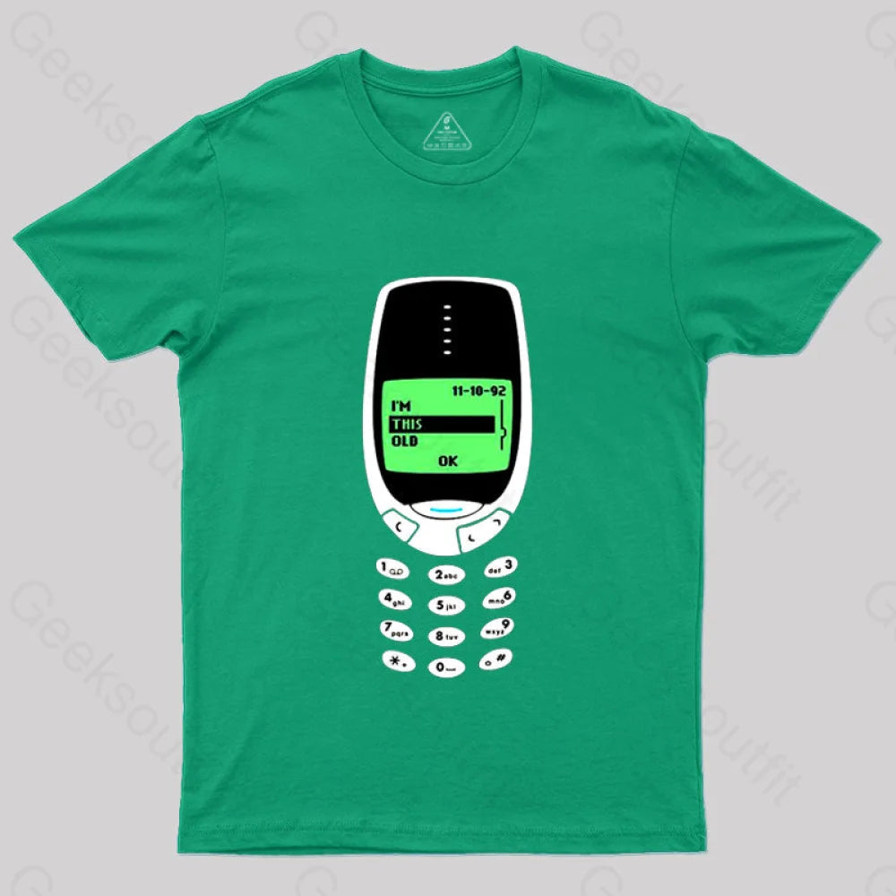 I’m This Old - Nokia T-Shirt Green / S