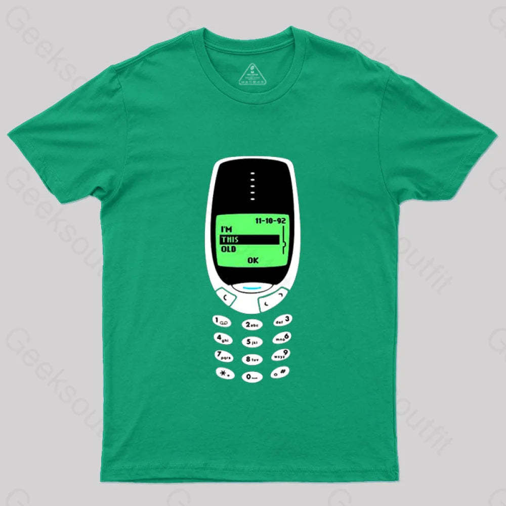 I’m This Old - Nokia T-Shirt Green / S