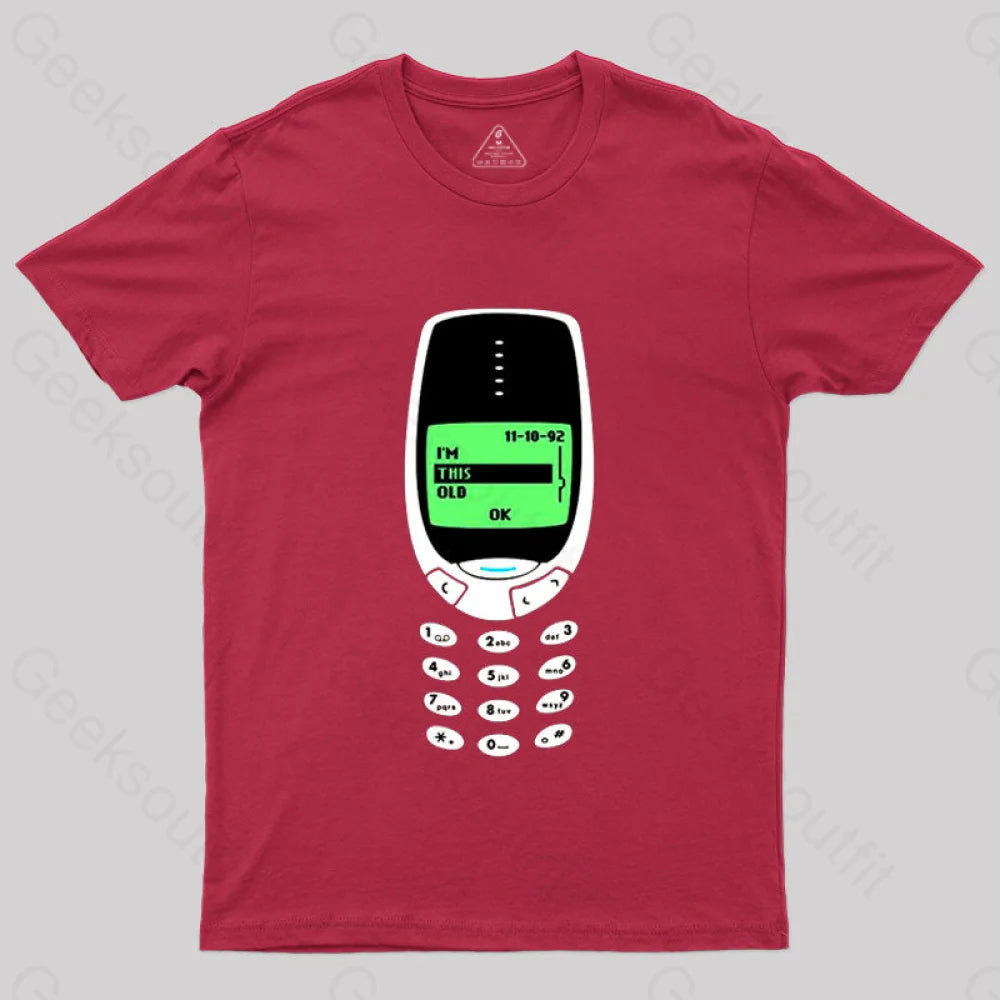 I’m This Old - Nokia T-Shirt Red / S