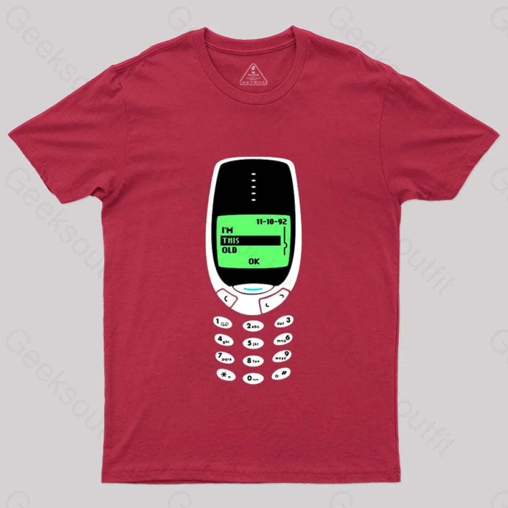 I’m This Old - Nokia T-Shirt Red / S