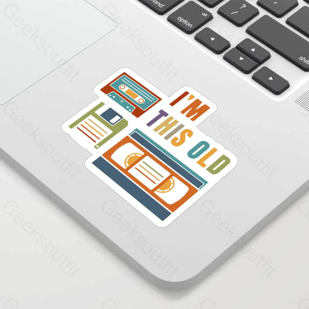 Im This Old Vintage Geek Sticker