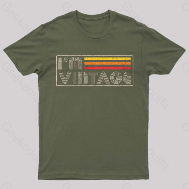 I‘m Vintage Geek T-Shirt Army Green / S