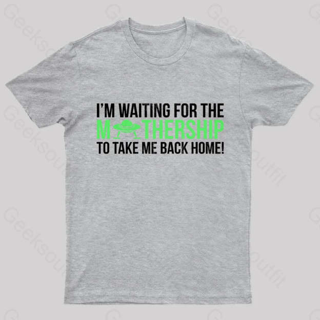 I’m Waiting For The Mothership Nerd T-Shirt Grey / S