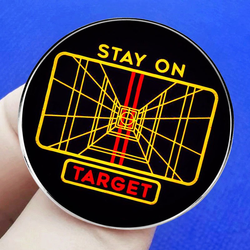 Stay On Target Funny Pins
