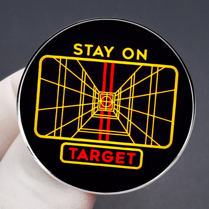 Stay On Target Funny Pins