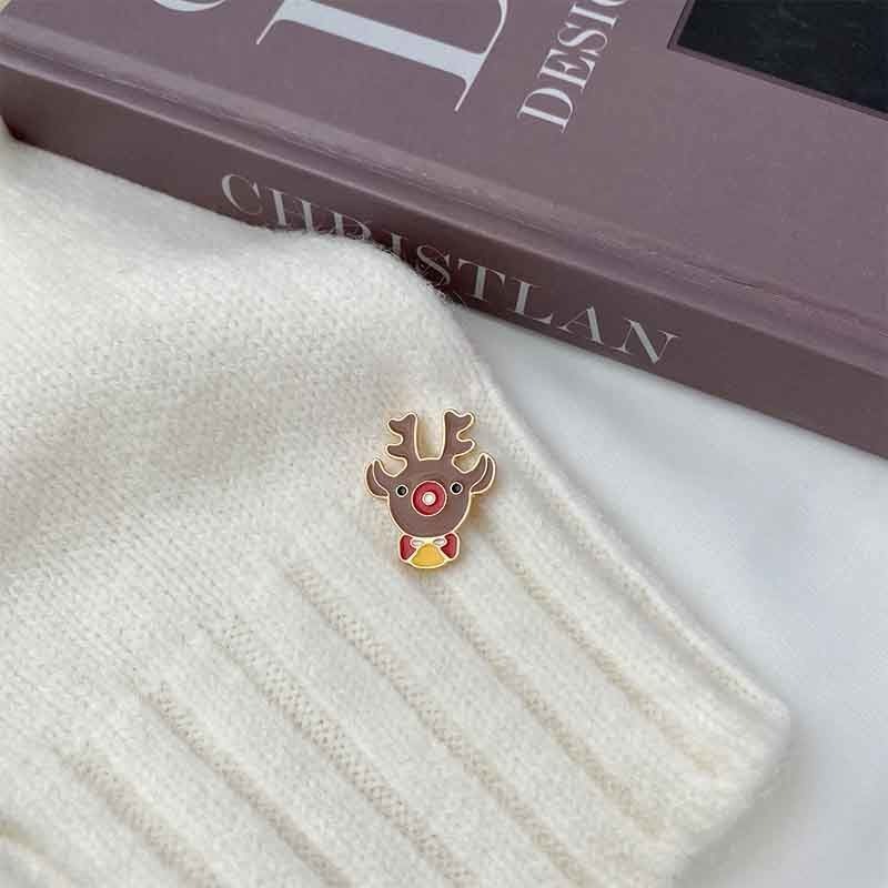 Christmas Snowflake Fawn Pins