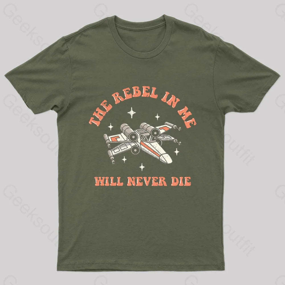 Immortal Rebel Nerd T-Shirt Army Green / S