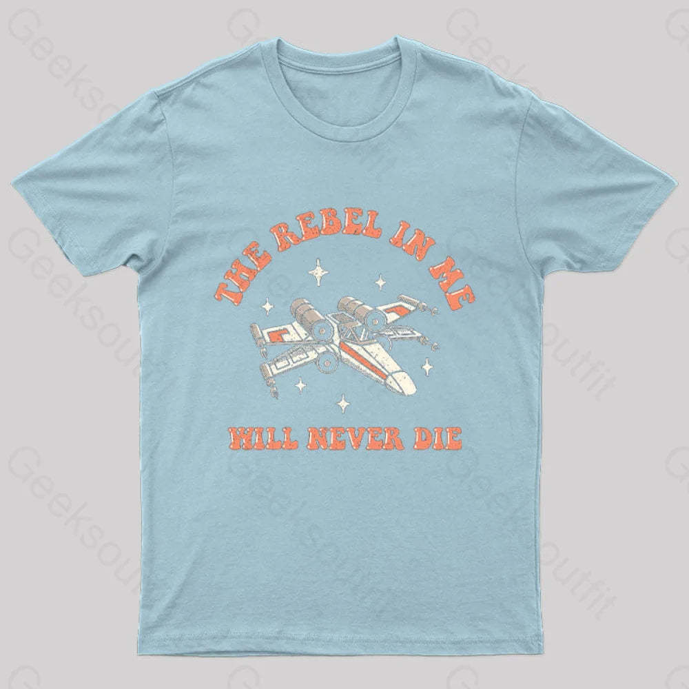 Immortal Rebel Nerd T-Shirt Light Blue / S