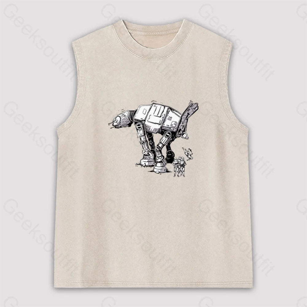 Imperial Walker Unisex Washed Tank Apricot / S