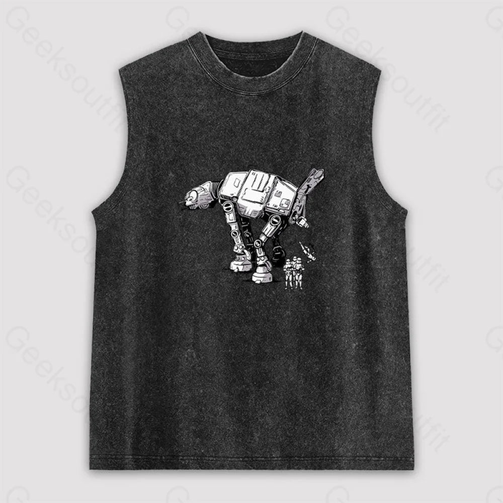 Imperial Walker Unisex Washed Tank Black / S