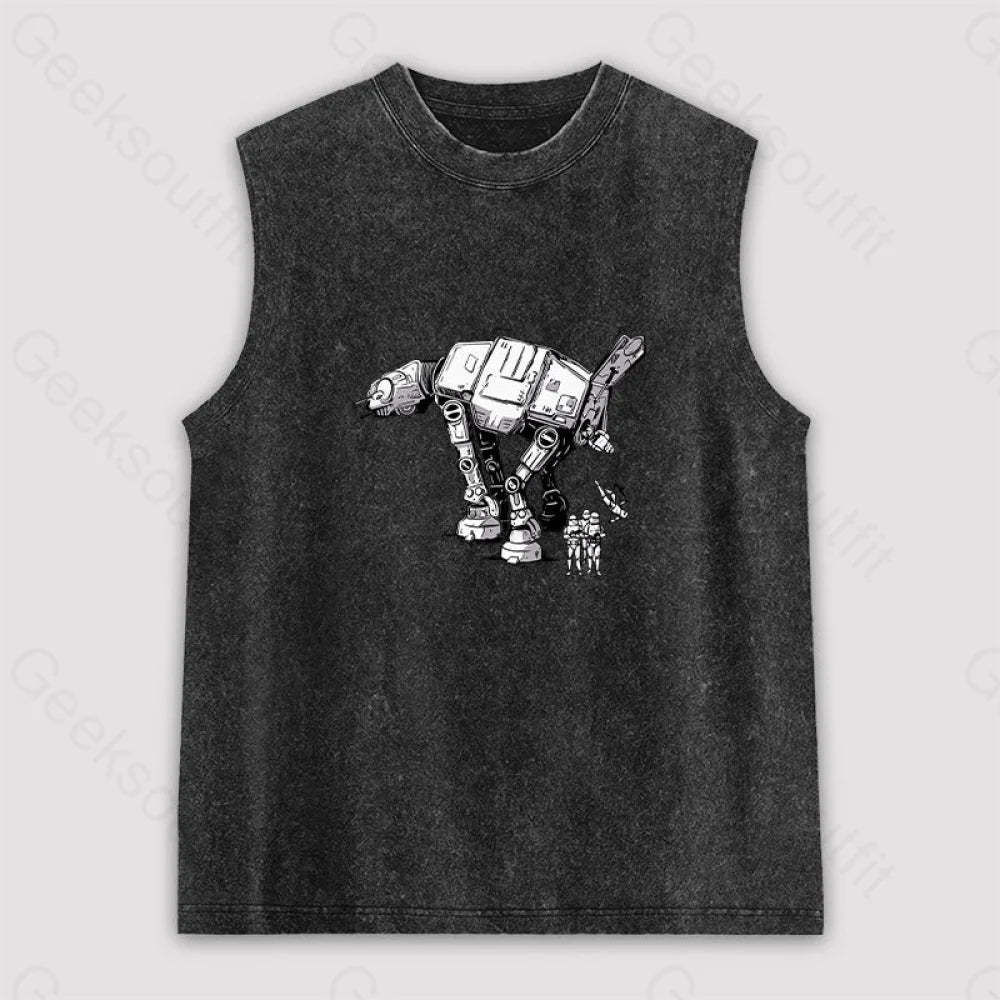 Imperial Walker Unisex Washed Tank Black / S