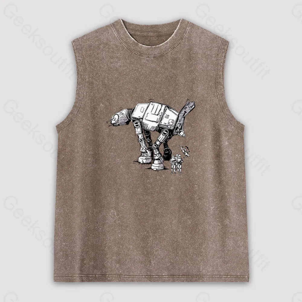Imperial Walker Unisex Washed Tank Brown / S