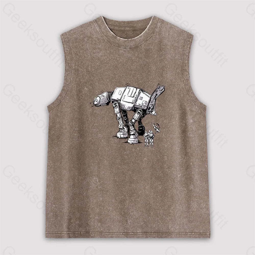 Imperial Walker Unisex Washed Tank Brown / S