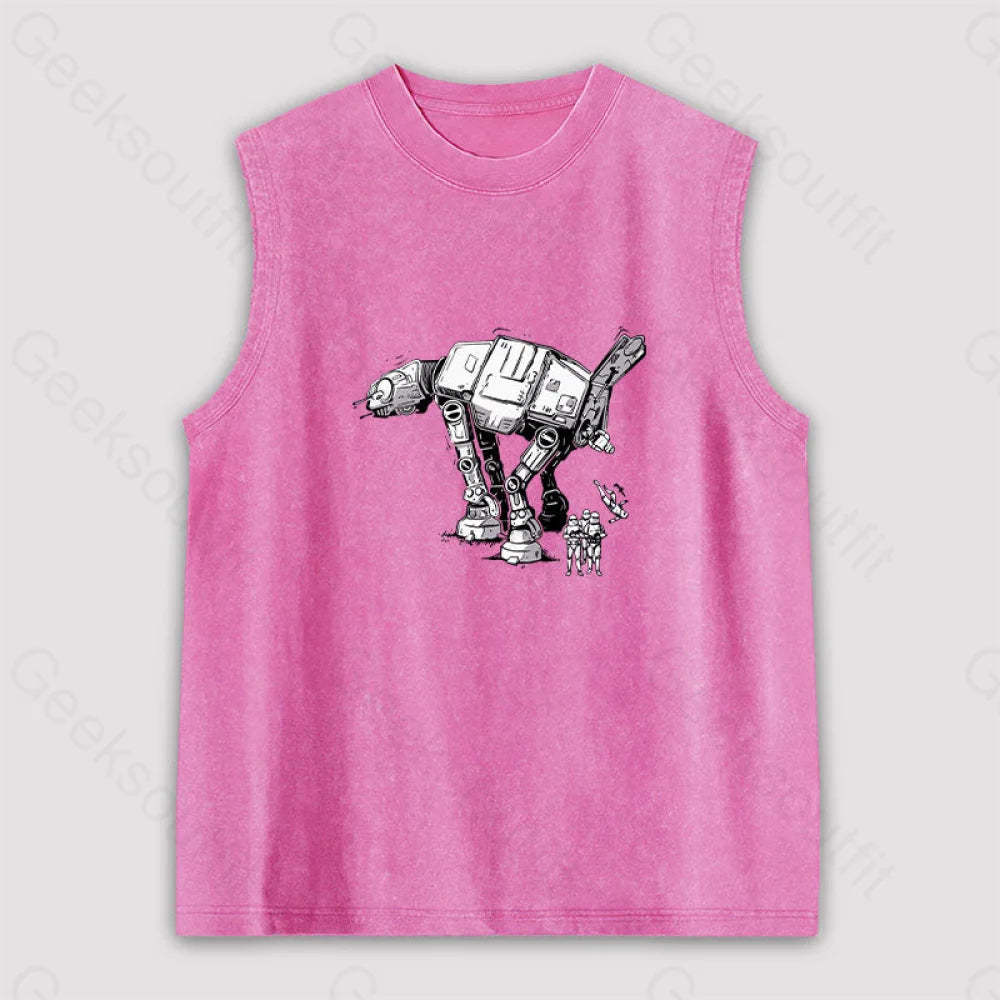 Imperial Walker Unisex Washed Tank Pink / S