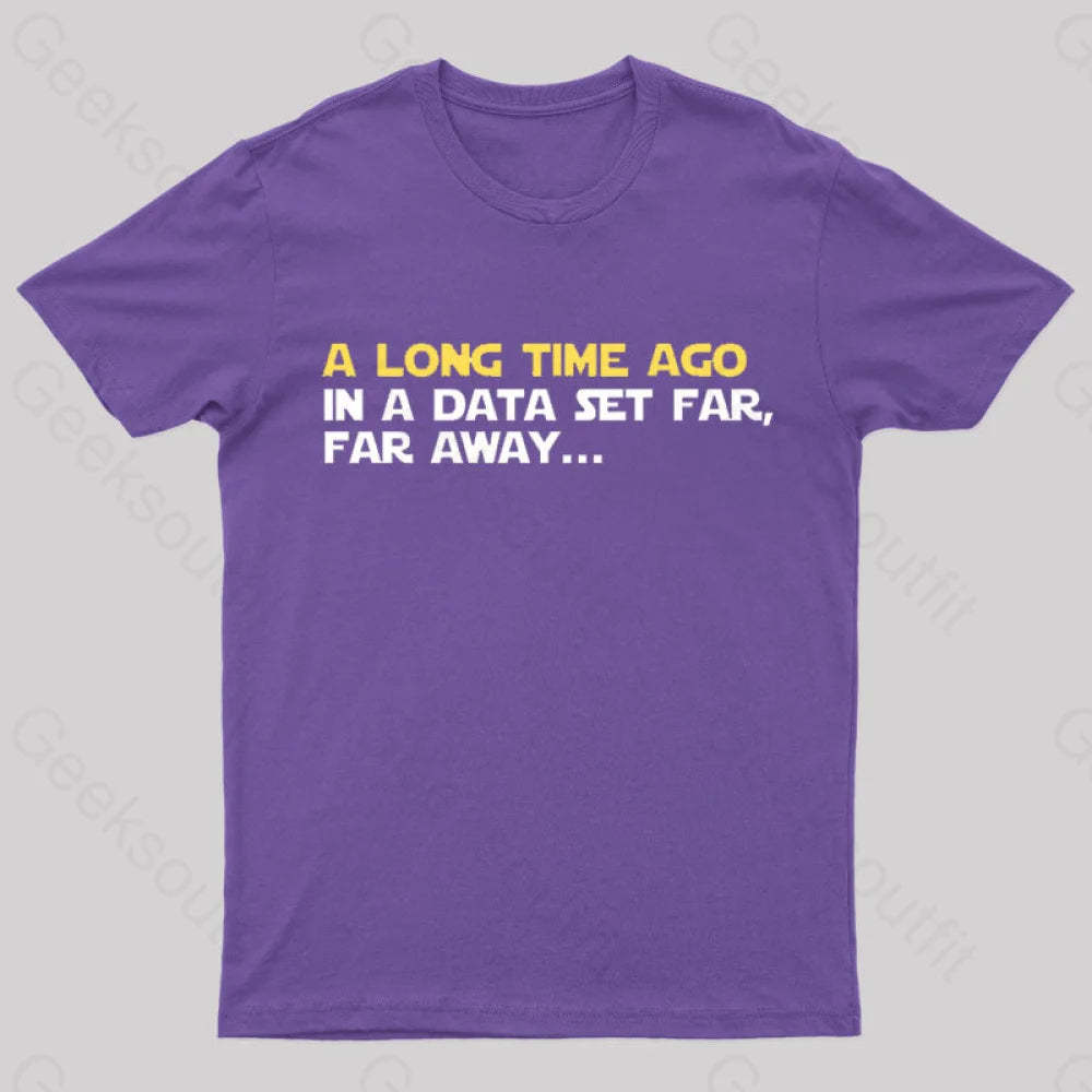 In A Data Set Far Geek T-Shirt Purple / S