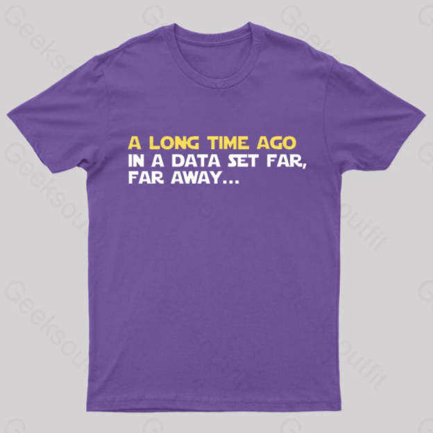 In A Data Set Far Geek T-Shirt Purple / S