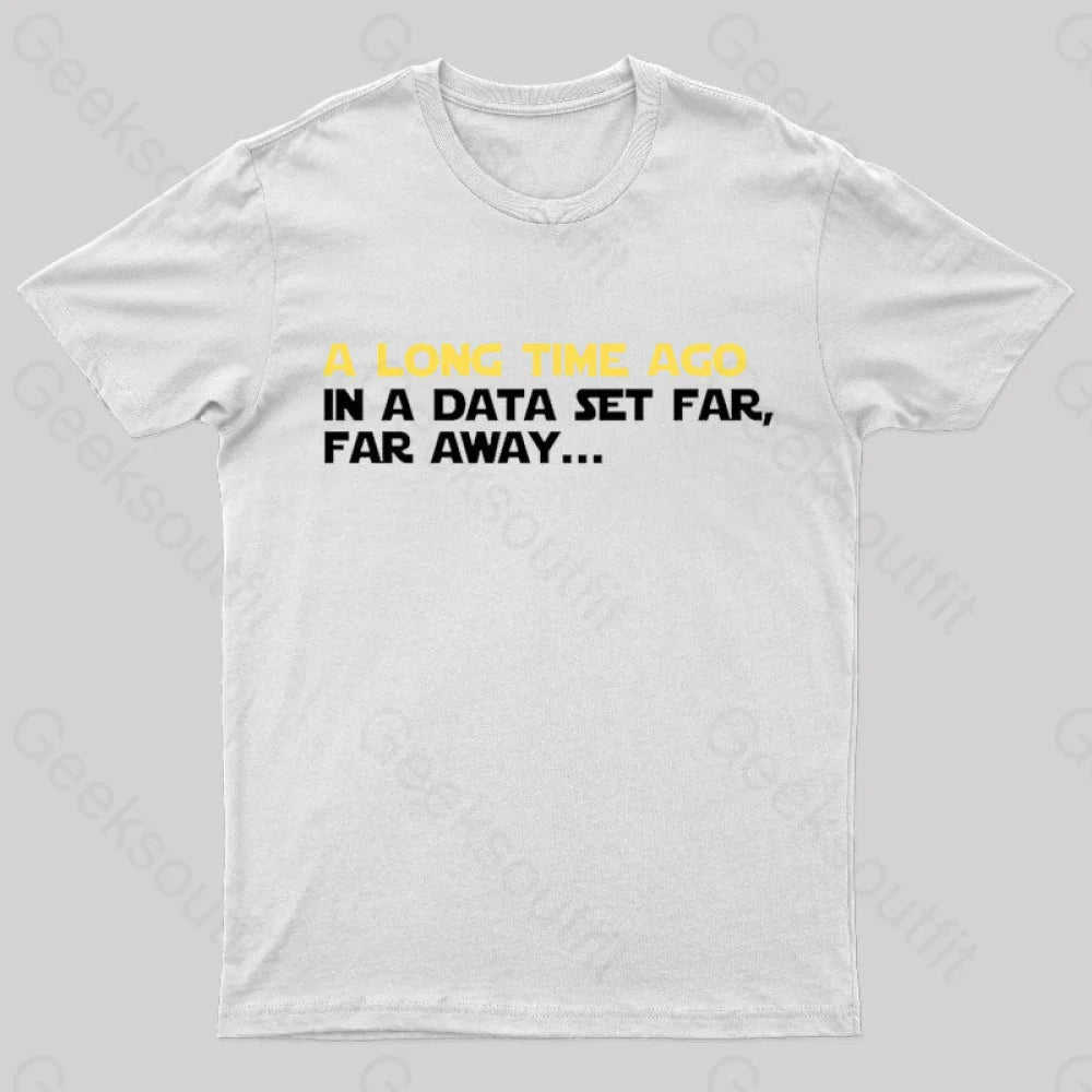 In A Data Set Far Geek T-Shirt White / S