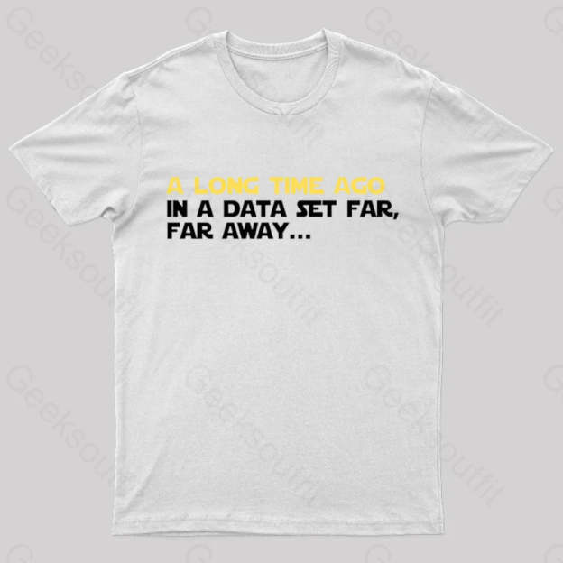 In A Data Set Far Geek T-Shirt White / S