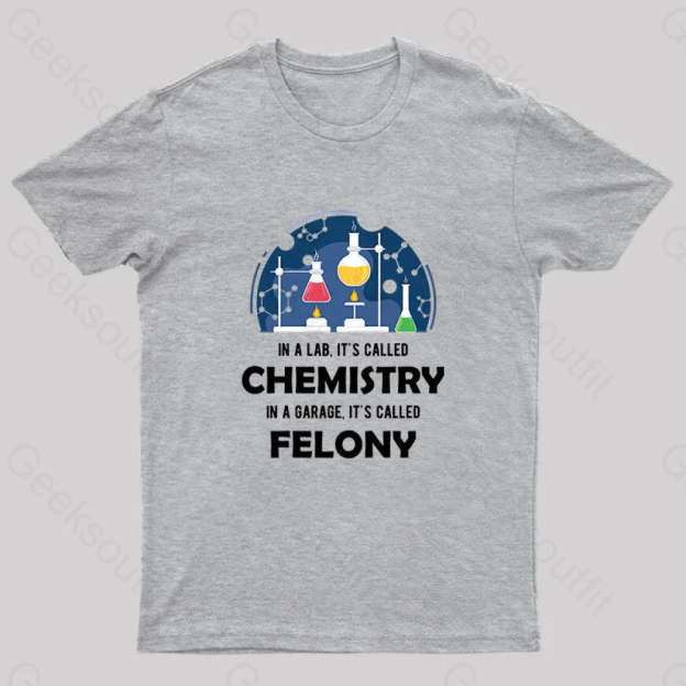 In A Lab It’s Called Chemistry Nerd T-Shirt Grey / S