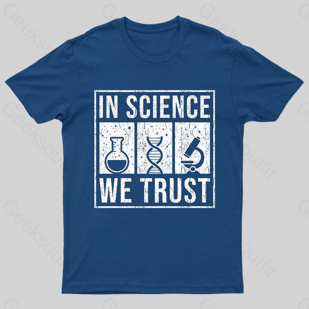 In Science We Trust Nerd T-Shirt Navy / S